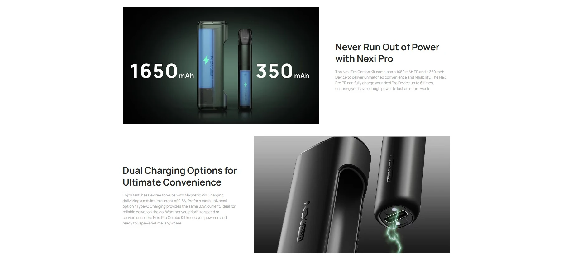 Οπτική απεικόνιση του προϊόντος aspire nexi pro pod kit 2ml battery
