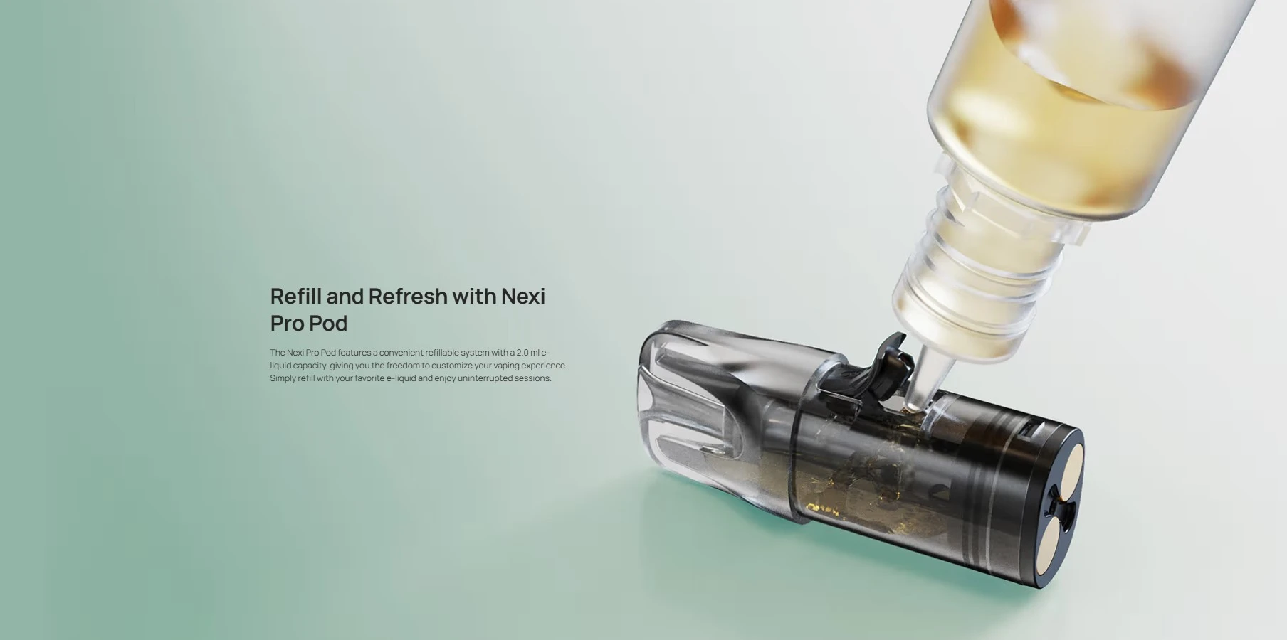 Οπτική απεικόνιση του προϊόντος aspire nexi pro pod kit 2ml cartridge