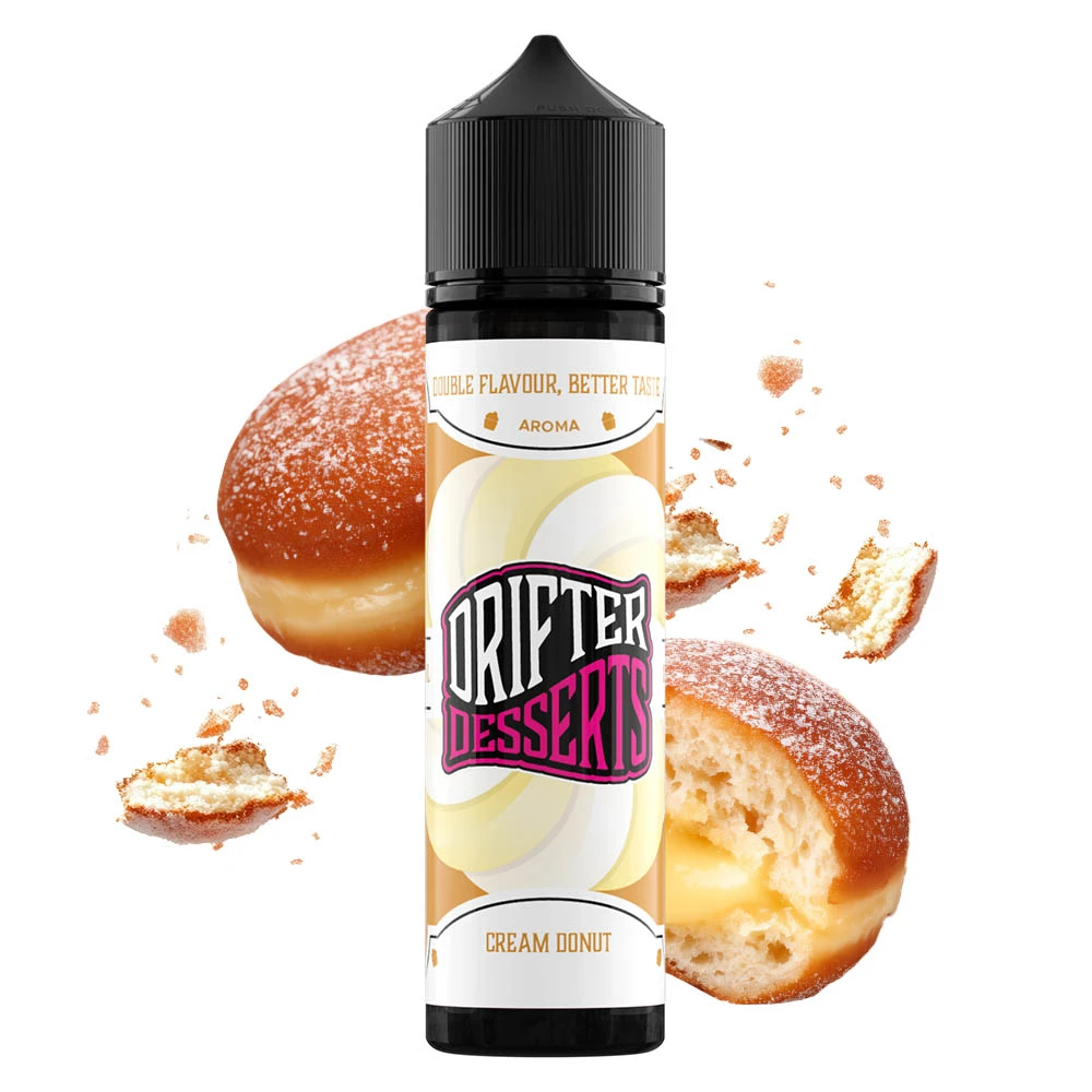 Drifter-Desserts-Cream-Donut-12ml-0mg Φωτογραφία του προϊόντος Drifter Desserts 12/60ml Cream Donut.