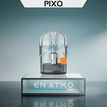 Γενική εικόνα προϊόντος για τα ανταλλακτικά pods Pixo 3ml σε βάθρο με το logo του Εν ατμώ.