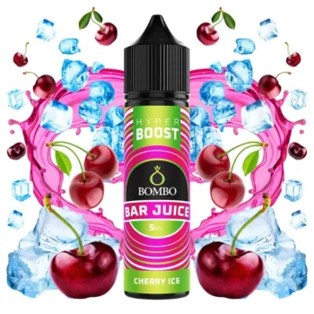 Οπτική απεικόνιση του μπουκαλιού 60ml Bombo Bar Juice Hyper Boost Cherry Ice