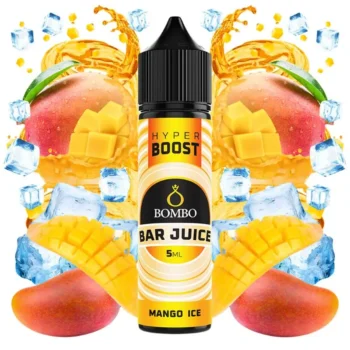 Οπτική απεικόνιση του μπουκαλιού 60ml Bombo Bar Juice Hyper Boost Mango Ice.