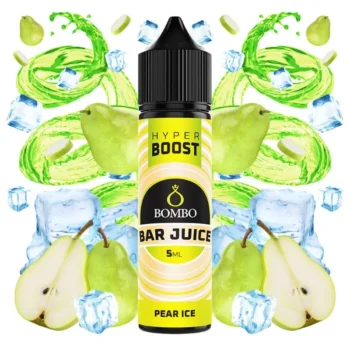 Οπτική απεικόνιση του μπουκαλιού 60ml Bombo Bar Juice Hyper Boost Pear Ice.