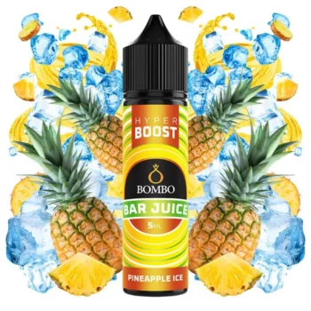 Οπτική απεικόνιση του μπουκαλιού 60ml Bombo Bar Juice Hyper Boost Pineapple Ice.