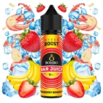 Οπτική απεικόνιση του μπουκαλιού 60ml Bombo Bar Juice Hyper Boost Strawberry Banana Ice.