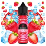 Οπτική απεικόνιση του μπουκαλιού 60ml Bombo Bar Juice Hyper Boost Strawberry Ice.