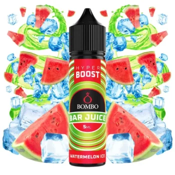 Οπτική απεικόνιση του μπουκαλιού 60ml Bombo Bar Juice Hyper Boost Watermelon Ice.