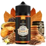 Οπτική απεικόνιση του μπουκαλιού 120ml Bombo Platinum Tobaccos Core Edition Cookie Supra Reserve.