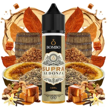 Οπτική απεικόνιση του μπουκαλιού 60ml Bombo Platinum Tobaccos Supra Aldonza Reserve.