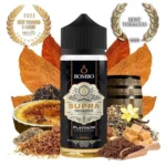 Οπτική απεικόνιση του μπουκαλιού 120ml Bombo Platinum Tobaccos Supra Reserve.