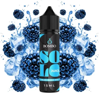 Οπτική απεικόνιση του μπουκαλιού 60ml Bombo Solo Juice Blue Razz Ice.