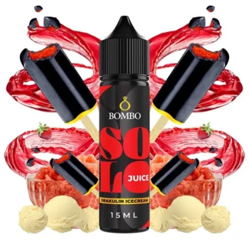 Οπτική απεικόνιση του μπουκαλιού 60ml Bombo Solo Juice Draculin Ice Cream.