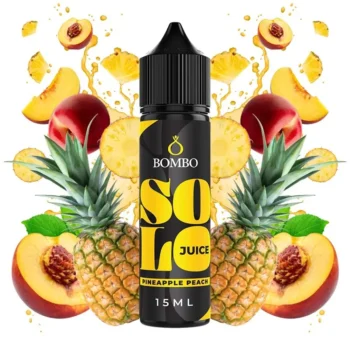 Οπτική απεικόνιση του μπουκαλιού 60ml Bombo Solo Juice Pineapple Peach.
