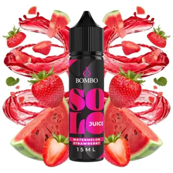 Οπτική απεικόνιση του μπουκαλιού 60ml Bombo Solo Juice Watermelon Strawberry.