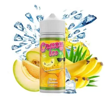 Φιάλη Crazy Ice Melon Banana flavor shot 120ml με γεύση πεπόνι, μπανάνα, παγωμένη και δροσιστική παγωμένη νότα