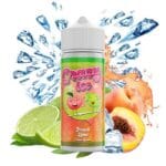 Φιάλη Crazy Ice Peach Lime flavor shot 120ml με γεύση ροδάκινο, λάιμ, παγωμένη και δροσιστική παγωμένη νότα