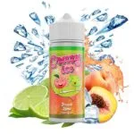 Φιάλη Crazy Ice Peach Lime flavor shot 120ml με γεύση ροδάκινο, λάιμ, παγωμένη και δροσιστική παγωμένη νότα