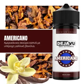 Φιάλη Flavourist DejaVu Americano flavor shot 120ml με γεύση αμερικάνικο καπνό και γαλλική βανίλια