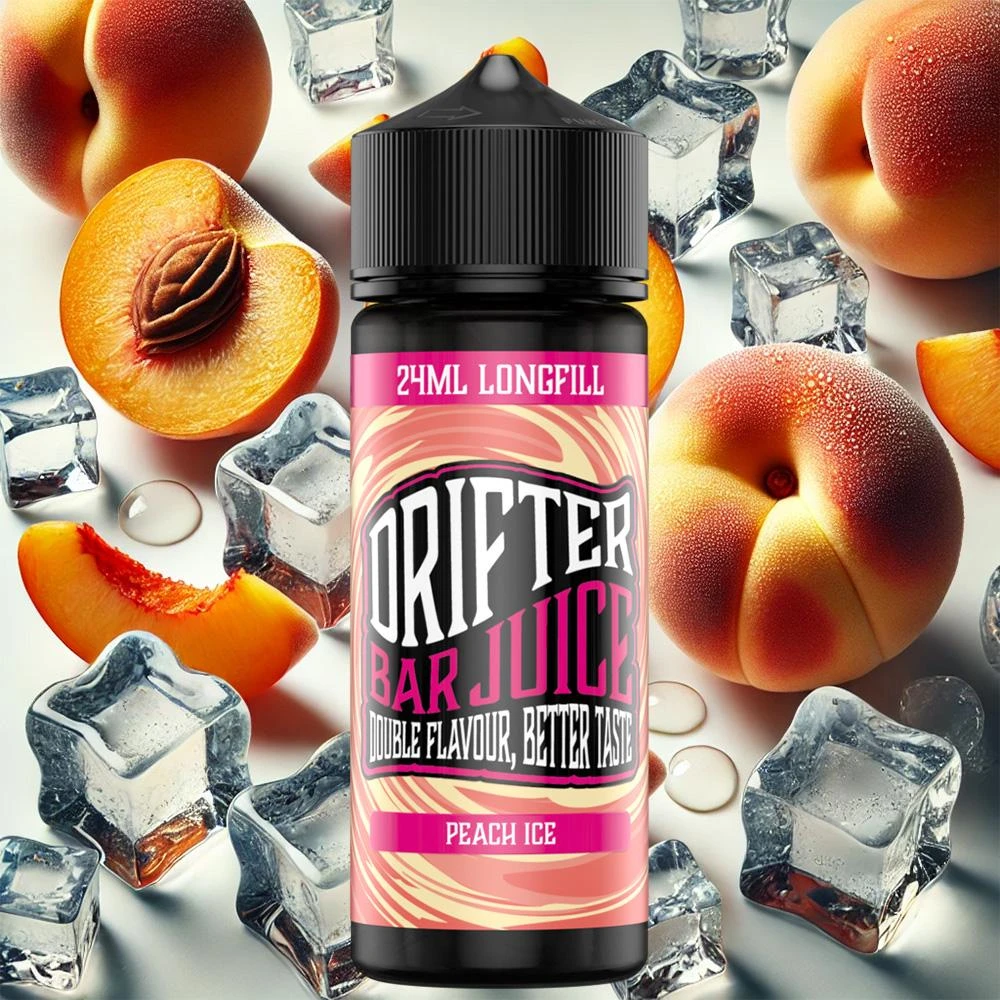 drifter-bar-juice-peach-ice-120ml Φωτογραφία του προϊόντος Drifter Bar Juice 24/120ml Peach Ice.