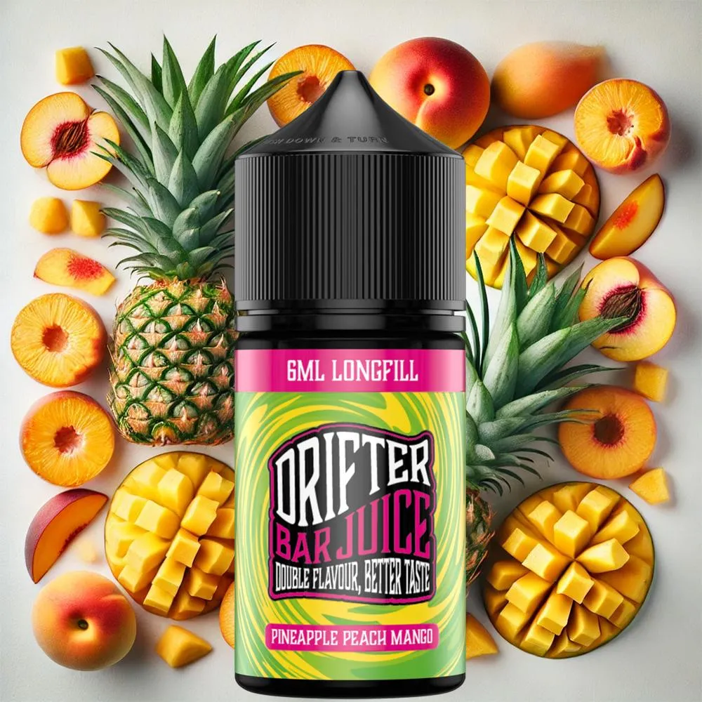 drifter-bar-juice-pineapple-peach-mango-30ml Φωτογραφία του προϊόντος Drifter Bar Juice 6/30ml Pineapple Peach Mango.