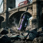 Απεικόνιση του Geekvape Aegis Mini 5 να κάνει Bangee Jumping πάνω σε βράχους.