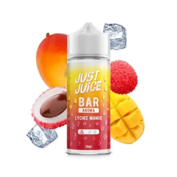 Οπτική απεικόνιση του μπουκαλιού 120ml Flavor Shot Just Juice Bar Aroma Lychee Mango