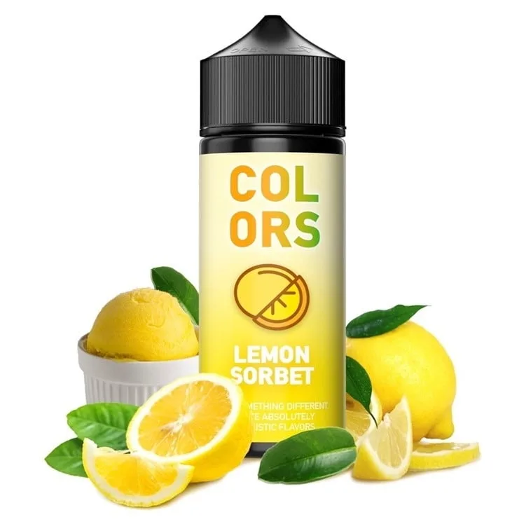 Φιάλη Mad Juice Colors Lemon Sorbet flavor shot 120ml με γεύση λεμόνι, παγωτό σορμπέ
