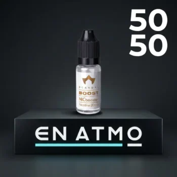 Εικόνα του scandal booster 50/50 20mg/ml πάνω σε βάθρο με λογότυπο του ΕΝ ΑΤΜΩ.