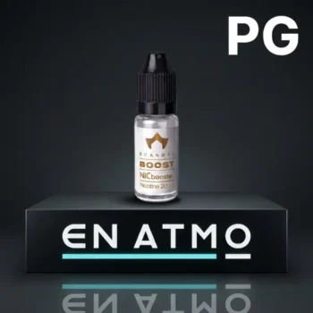 Εικόνα του scandal booster 100PG 20mg/ml πάνω σε βάθρο με λογότυπο του ΕΝ ΑΤΜΩ.