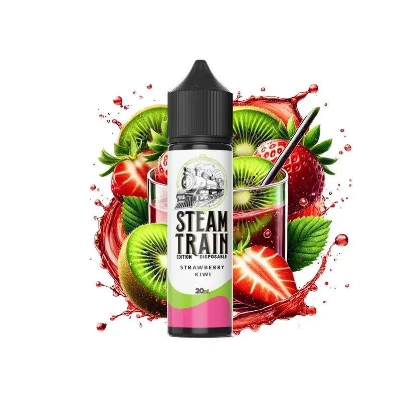 steam-train-disposable-edition-strawberry-kiwi-20ml-60ml Φωτογραφία του προϊόντος Steam Train Disposable Edition 20/60ml Strawberry Kiwi.