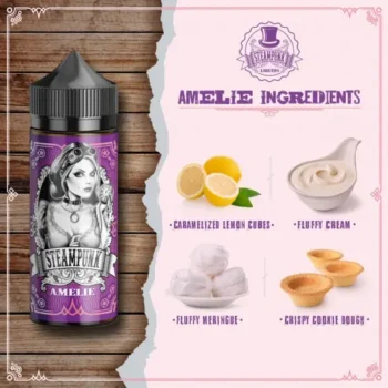 Φωτογραφία του προϊόντος Steampunk 30/120ml Amelie και των συστατικών του.