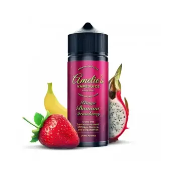 Φωτογραφία του προϊόντος Amelie's Vape Juice 24/120ml Pitaya Banana Strawberry.