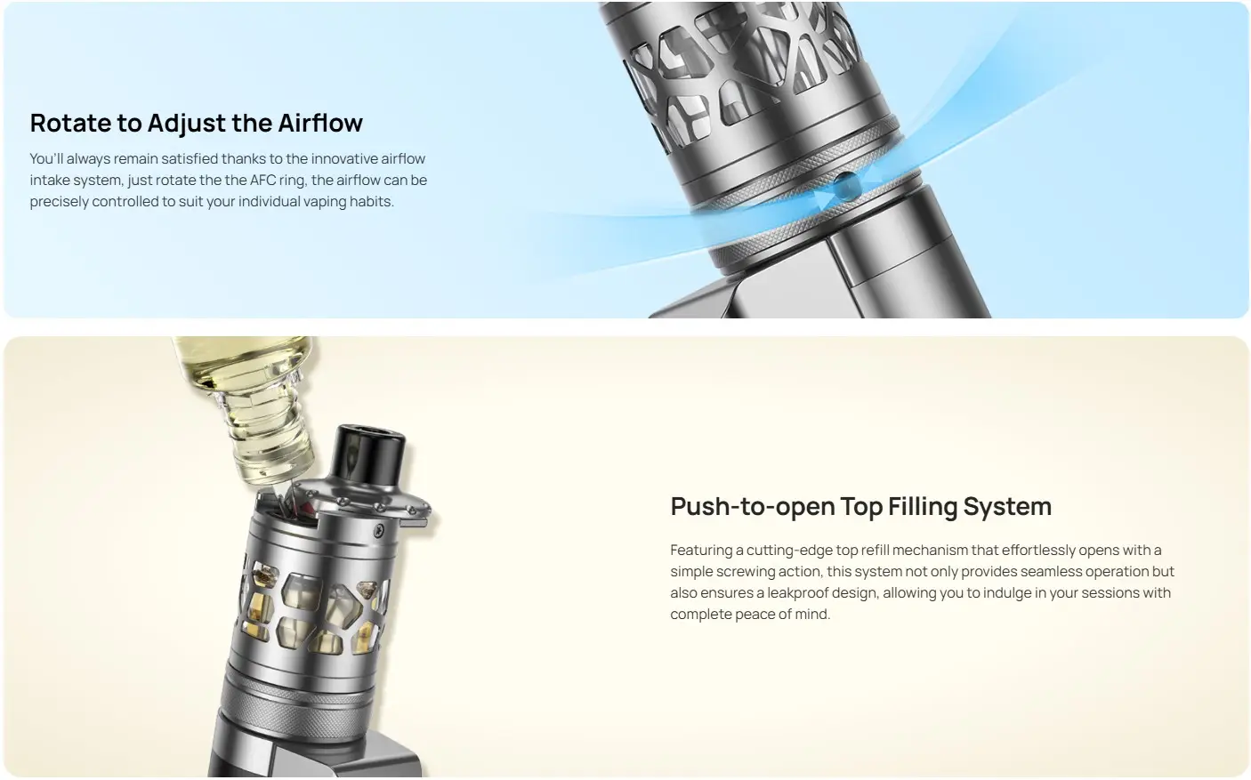 Οπτική απεικόνιση του προϊόντος aspire nautilus 3sr tank top fill
