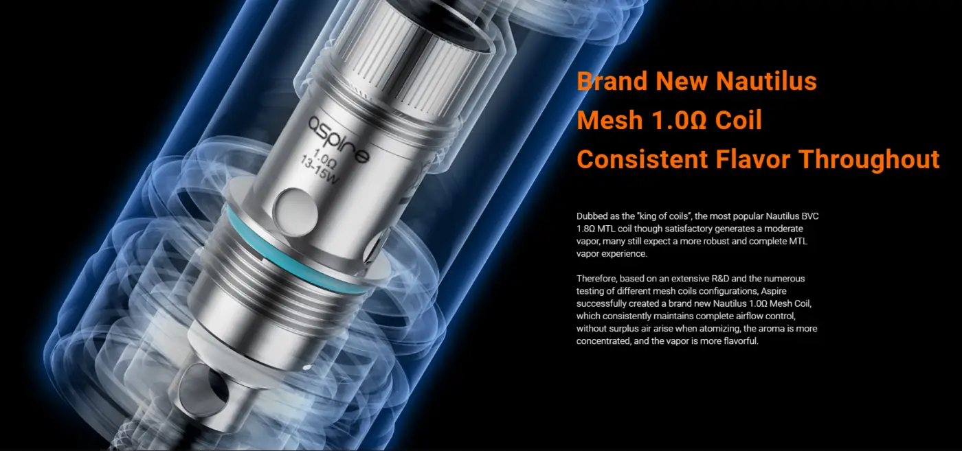 Οπτική απεικόνιση του προϊόντος aspire nautilus nano 1ohm coil