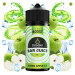 Οπτική απεικόνιση του μπουκαλιού 120ml Bombo Bar Juice Hyper Boost Green Apple Ice.