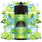 Οπτική απεικόνιση του μπουκαλιού 120ml Bombo Bar Juice Hyper Boost Lime Ice.