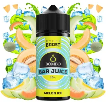 Οπτική απεικόνιση του μπουκαλιού 120ml Bombo Bar Juice Hyper Boost Melon Ice.