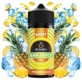 Οπτική απεικόνιση του μπουκαλιού 120ml Bombo Bar Juice Hyper Boost Pineapple Ice.