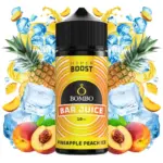 Οπτική απεικόνιση του μπουκαλιού 120ml Bombo Bar Juice Hyper Boost Pineapple Peach Ice.