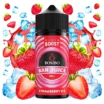 Οπτική απεικόνιση του μπουκαλιού 120ml Bombo Bar Juice Hyper Boost Strawberry Ice.