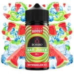 Οπτική απεικόνιση του μπουκαλιού 120ml Bombo Bar Juice Hyper Boost Watermelon Ice.