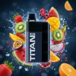 Χαρακτηριστική εικόνα του προϊόντος Titan 10K,σε φόντο με διάφορα φρουτα.