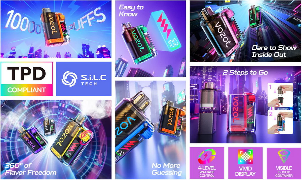 Vozol Vista Plug Prefilled Pod Kit - 10K Puffs - 20mg/ml 1 Συσκευές ατμιστικών προϊόντων Vozol Vista Plug και χαρακτηριστικά