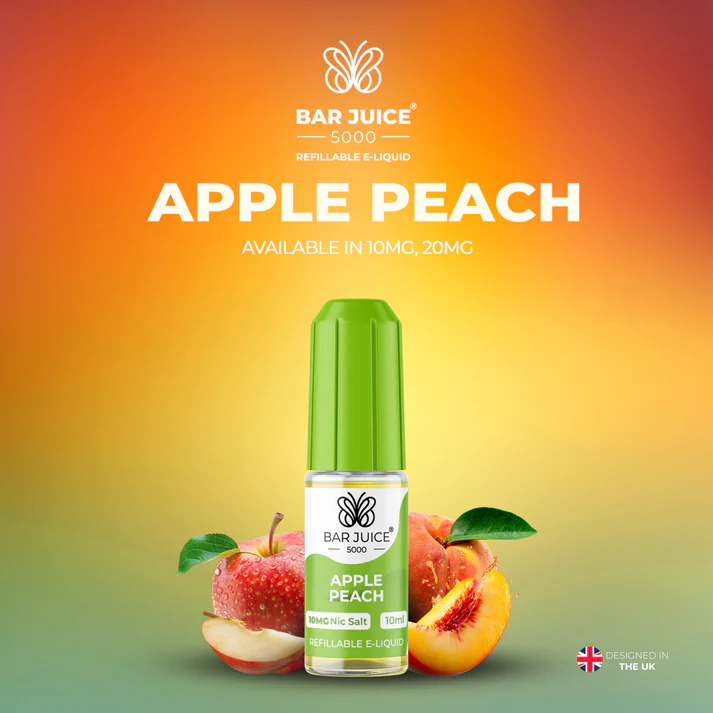 bar-juice-apple-peach Φωτογραφία του προϊόντος Bar Juice 5000 Apple Peach 10ml Nic Salts.