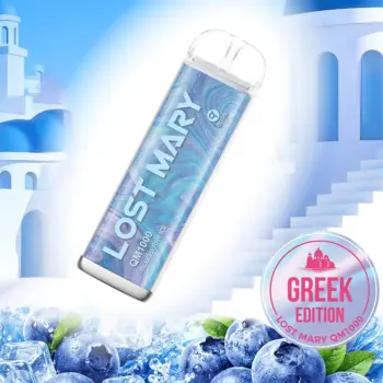 Φωτογραφία του προϊόντος Lost Mary QM1000 20mg 2ml Disposable Vape Blueberry Ice.