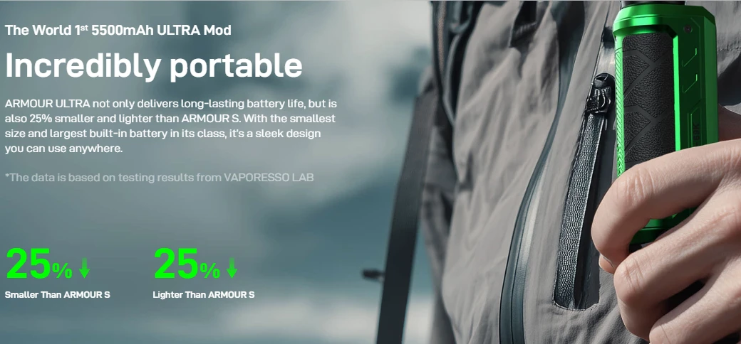 Οπτική απεικόνιση του προϊόντος vaporesso armour ultra mod 5500mah battery specs