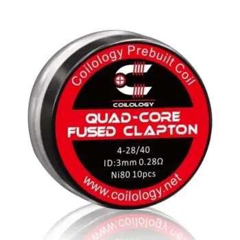 Φωτογραφία του προϊόντος Coilology Quad Core Fused Clapton Coil Ni80 0.28ohm 10 pcs.