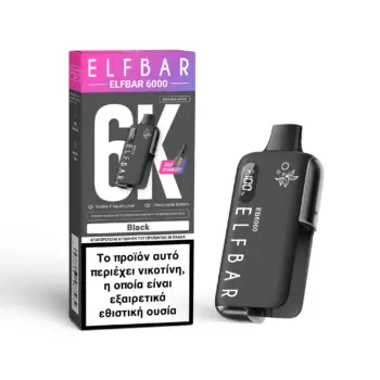 Elf Bar EB6000 Disposable Vape 6000puffs - Black