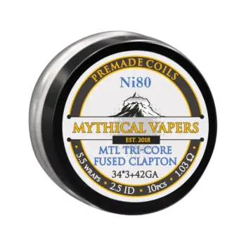 DIY Αντιστάσεις Mythical Vapers MTL Tri-Core Fused Clapton Ni80 10pcs.