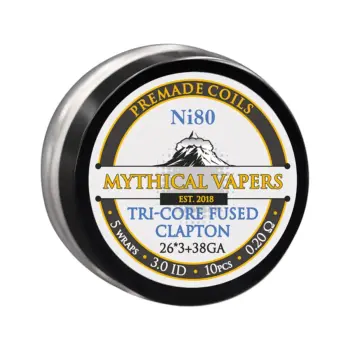 DIY Αντιστάσεις Mythical Vapers Tri-Core Fused Clapton Ni80 10pcs.